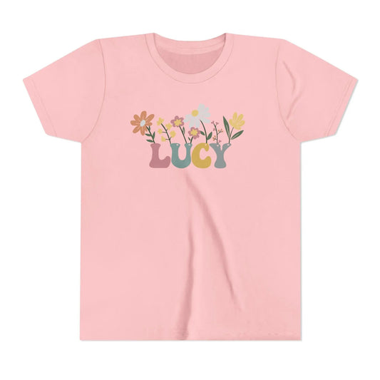 Lucy Retro Flower Tshirt - YOuth Printify
