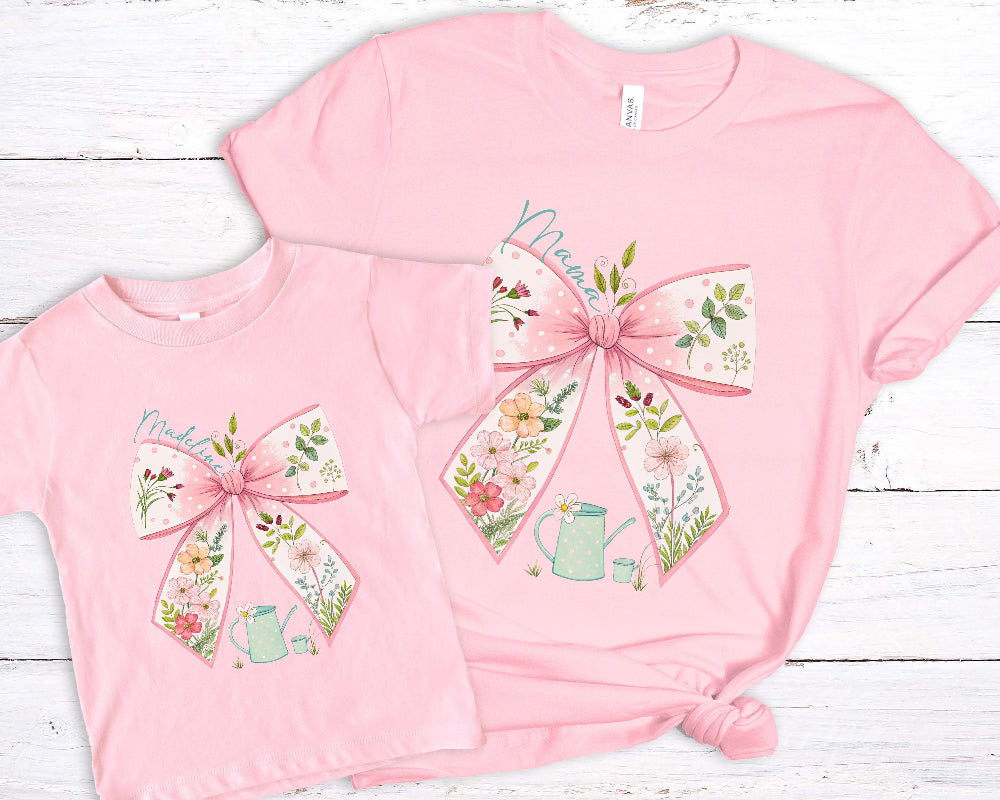 Mommy and Me Bow Toddler Tee - Amazing Faith Designs