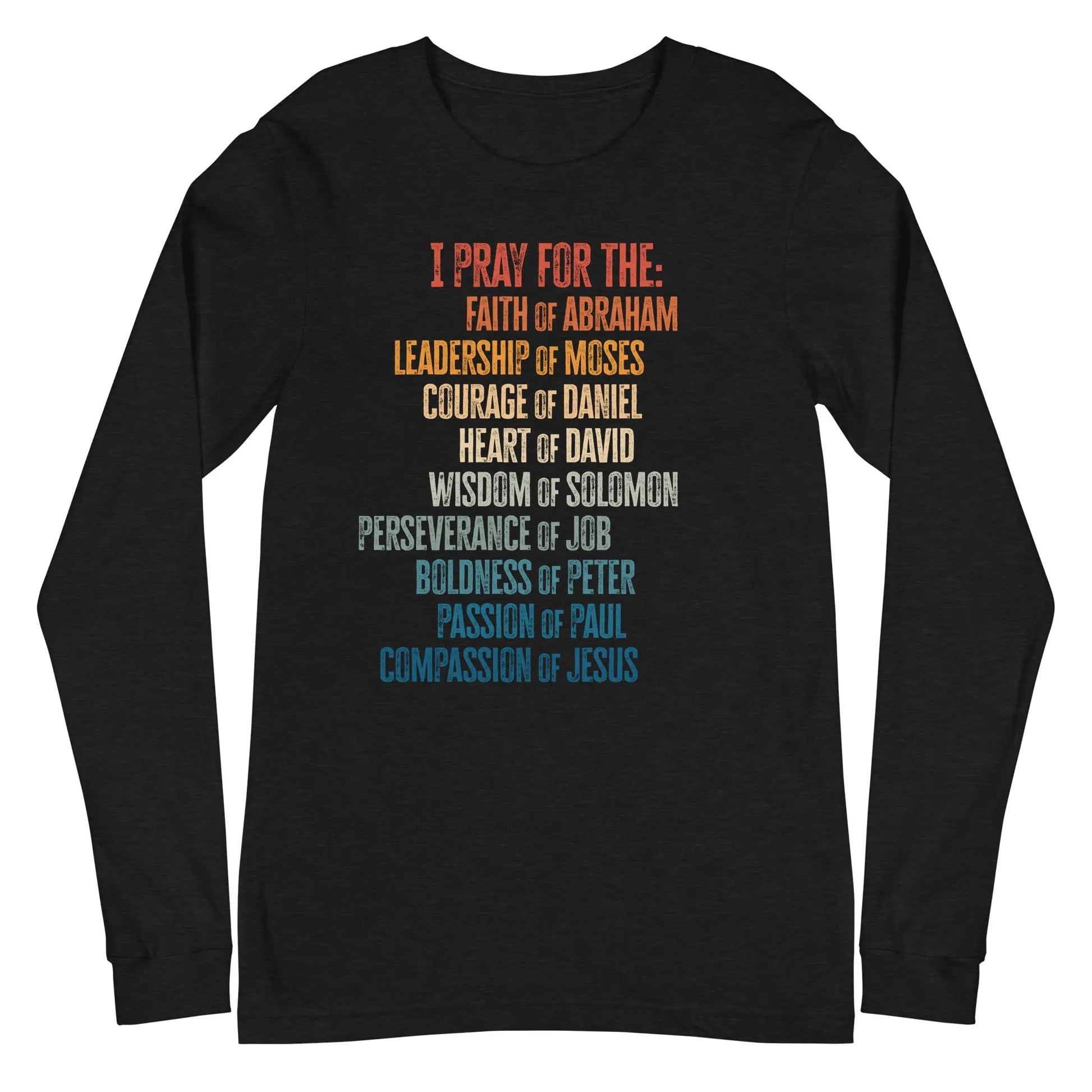 Men of the Bible Unisex Long Sleeve Christian T-shirt Amazing Faith Designs