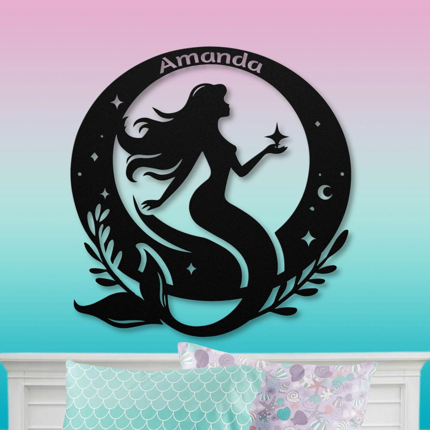 Mermaid Personalized Metal Sign teelaunch