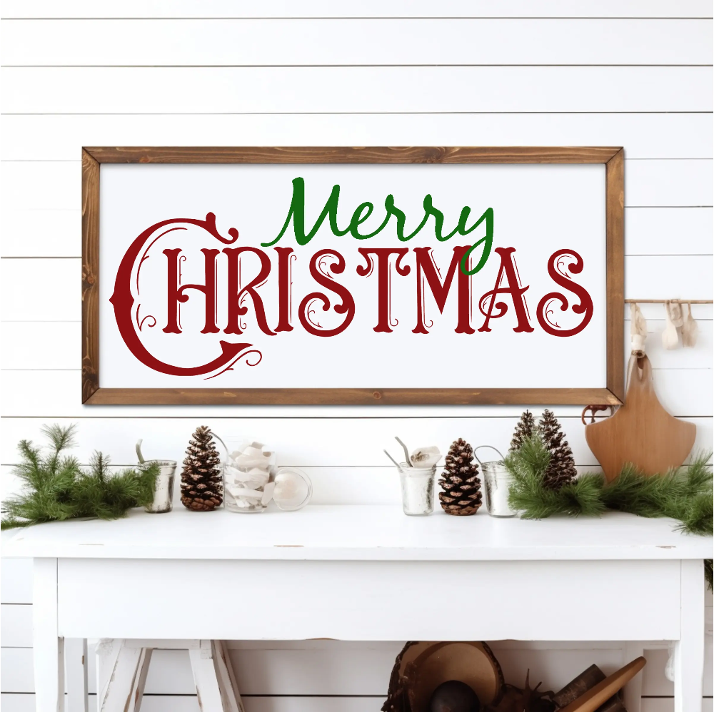Merry Christmas Wood Sign Amazing Faith Designs