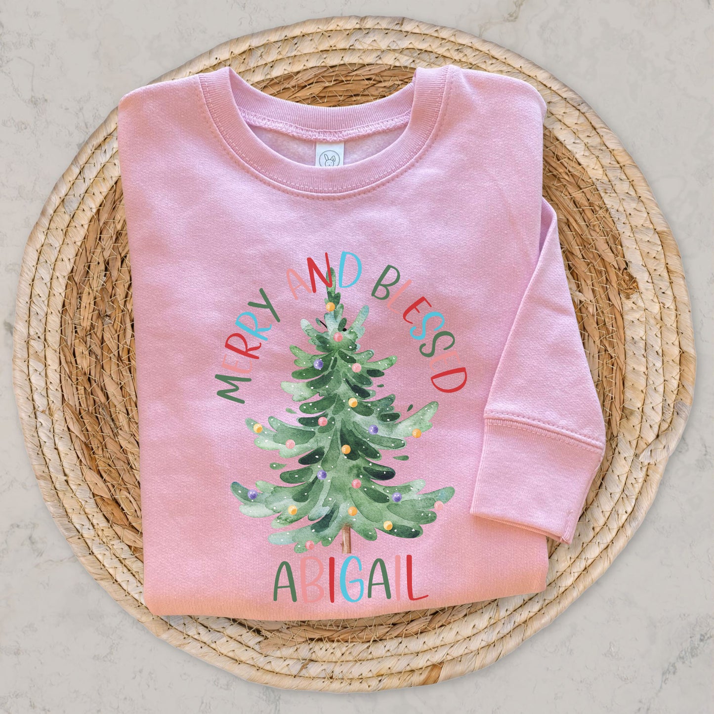 Merry and Blessed Toddler Sweatshirt - Amazing Faith Designs