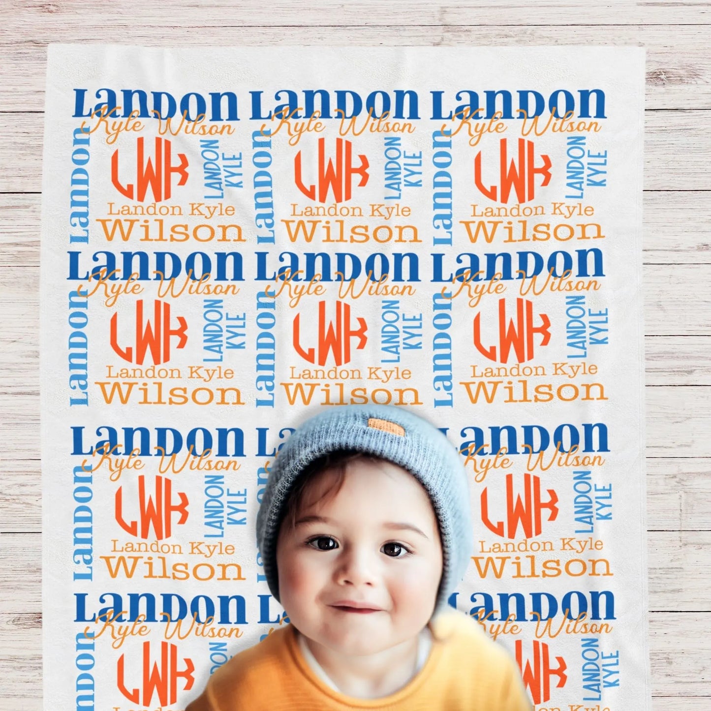 Monogram Baby Blanket Velveteen Plush Blanket (one Sided) Printify