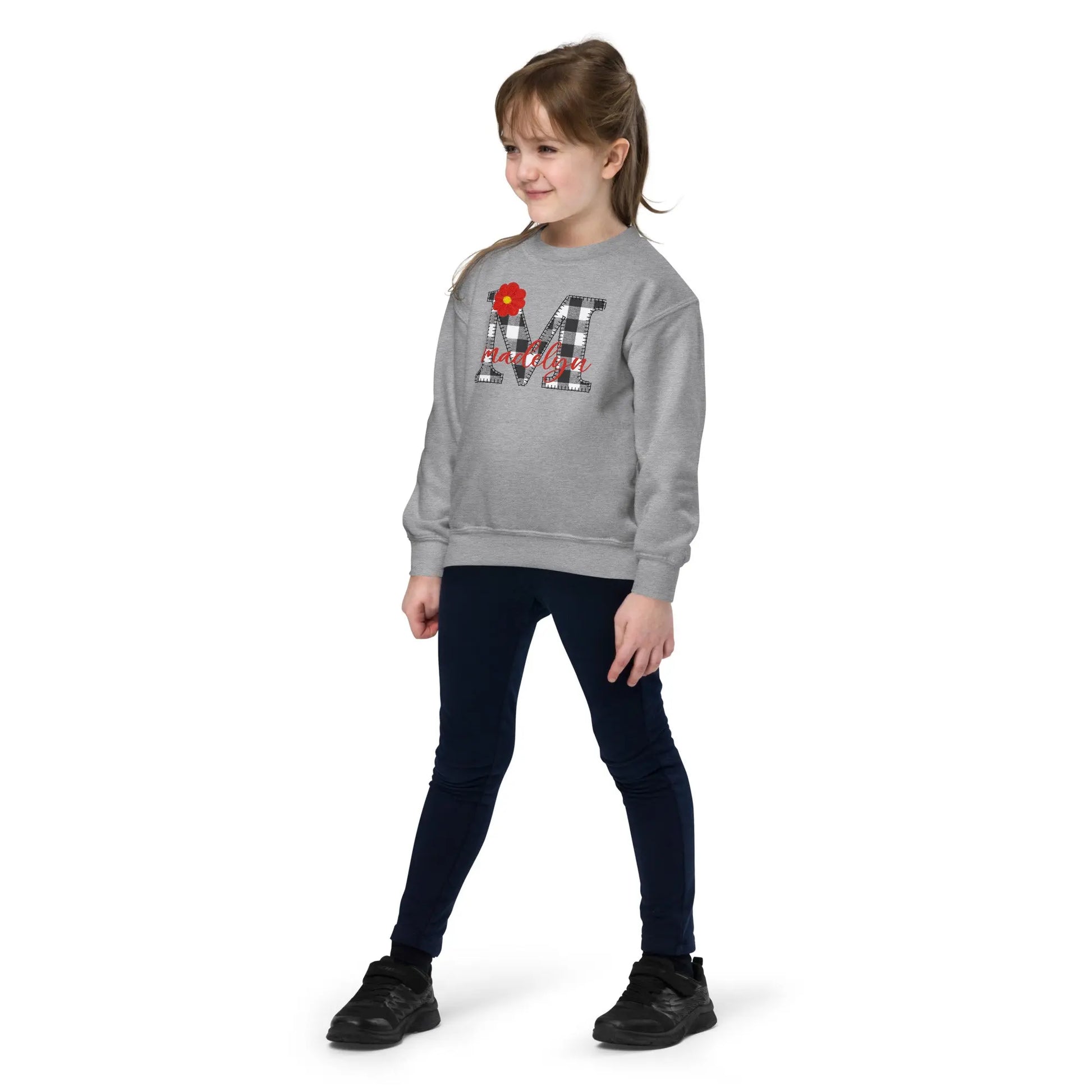 Monogram Personalized Youth Sweatshirt Amazing Faith Designs