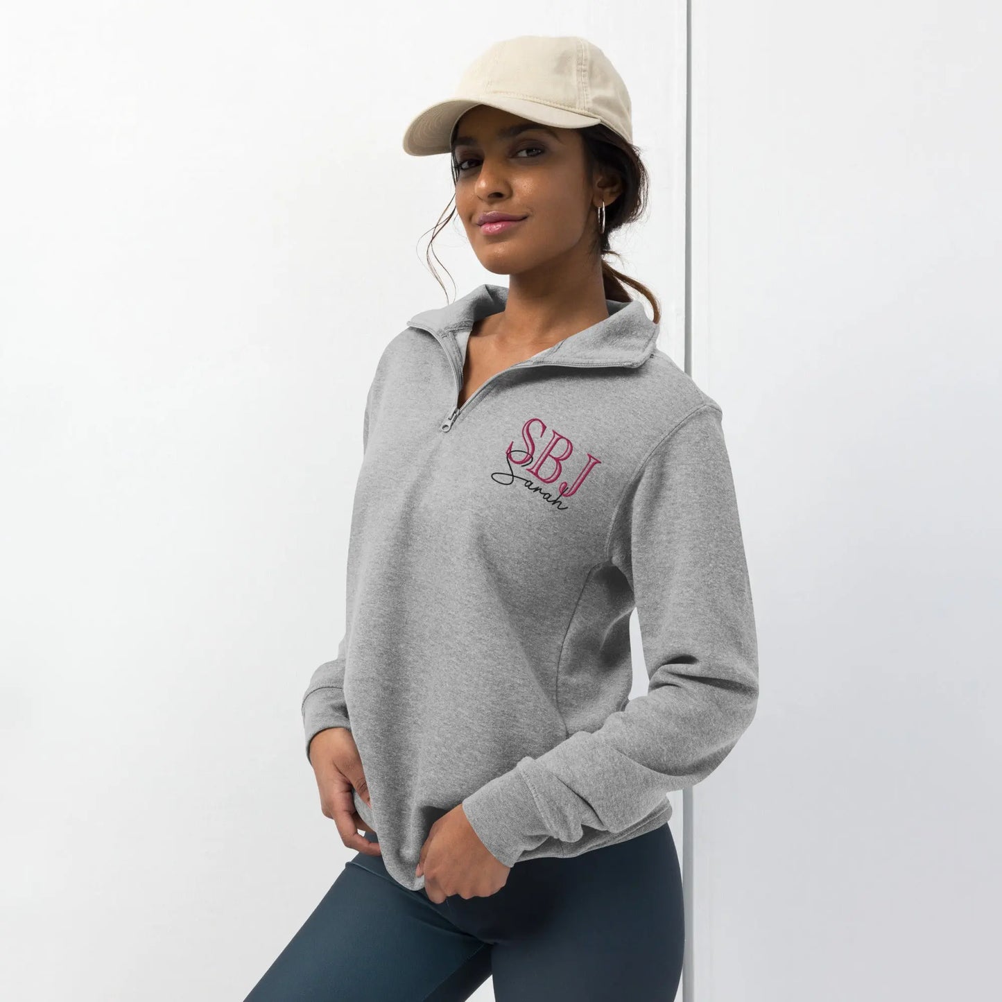 Monogram Unisex fleece pullover Amazing Faith Designs