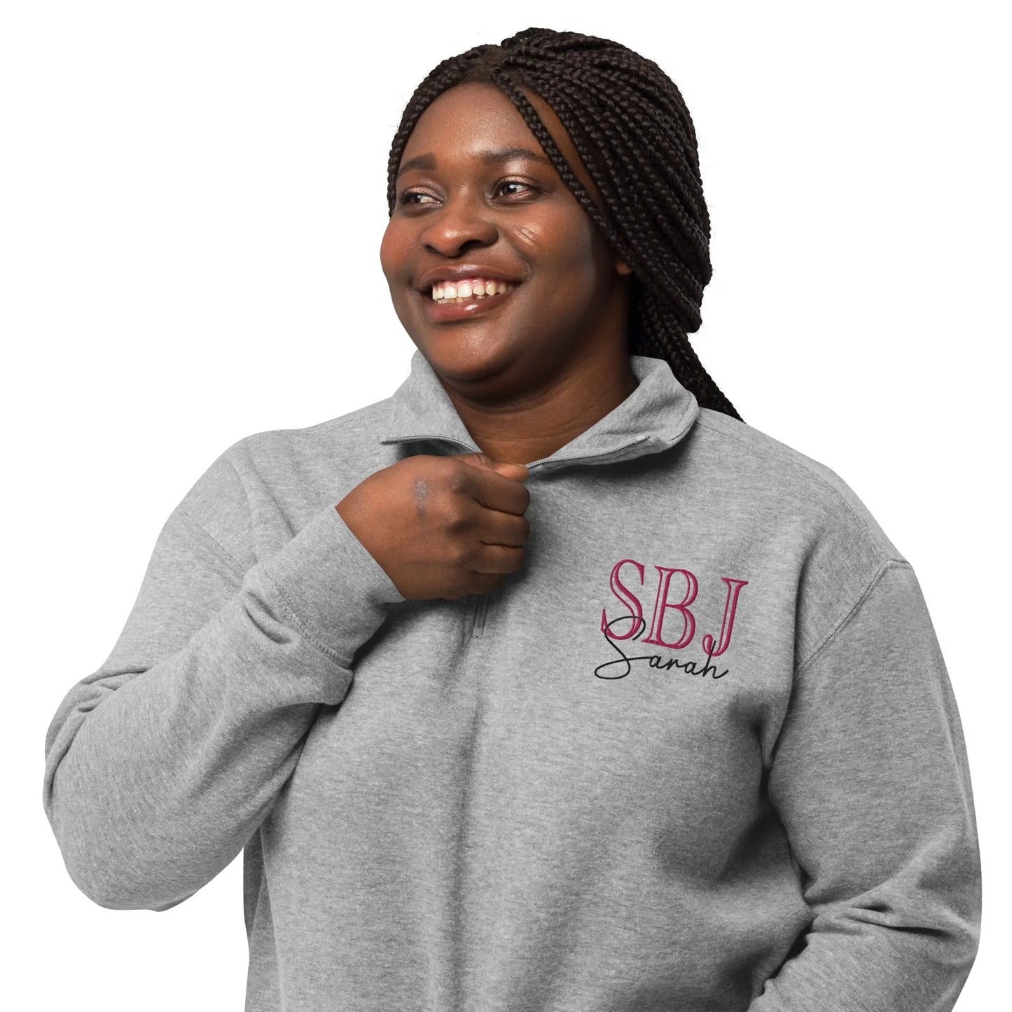 Monogram Unisex fleece pullover Amazing Faith Designs