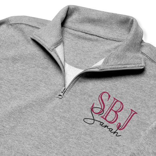 Monogram Unisex fleece pullover Amazing Faith Designs