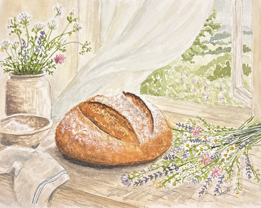 Morning Light - Sourdough Original Watercolor Painting - Amazing Faith Designs
