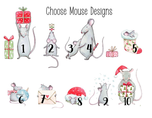 Mouse Family Ornament, Custom Family Keepsake - Choose from 9 mouse designs! Amazing Faith Designs