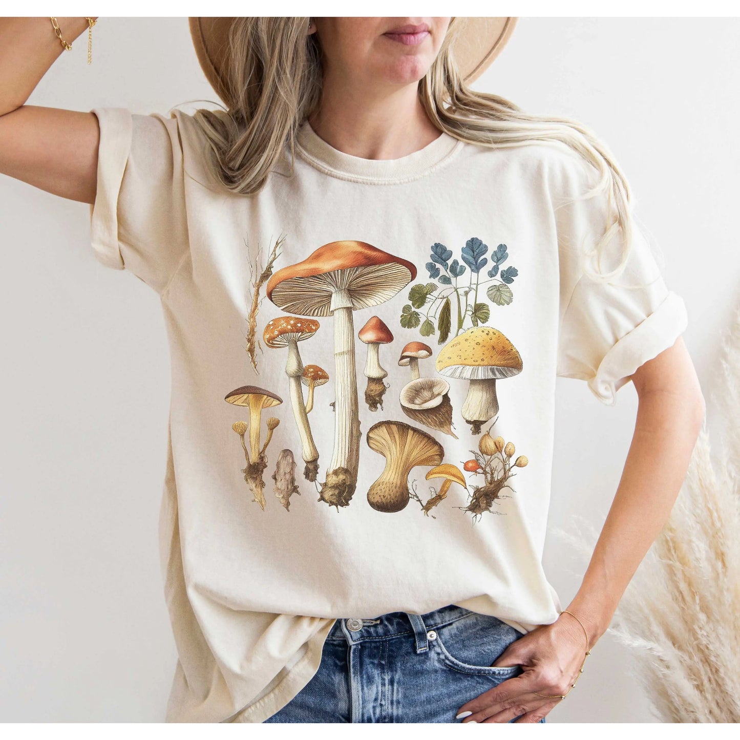 Mushrooms Comfort Colors T-shirt | Cottagecore Shirt - Amazing Faith Designs