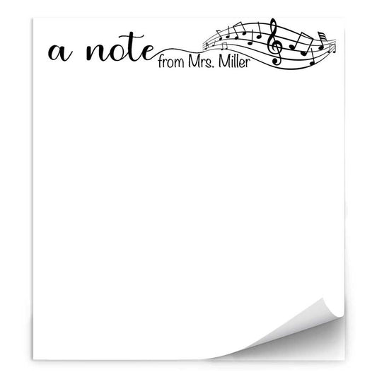 Music Teacher Personalized Notepad, Gift for Musician Amazing Faith Designs