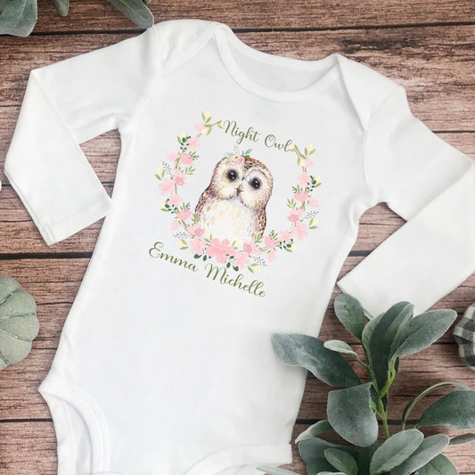 Night Owl Long Sleeve Onesie - Amazing Faith Designs