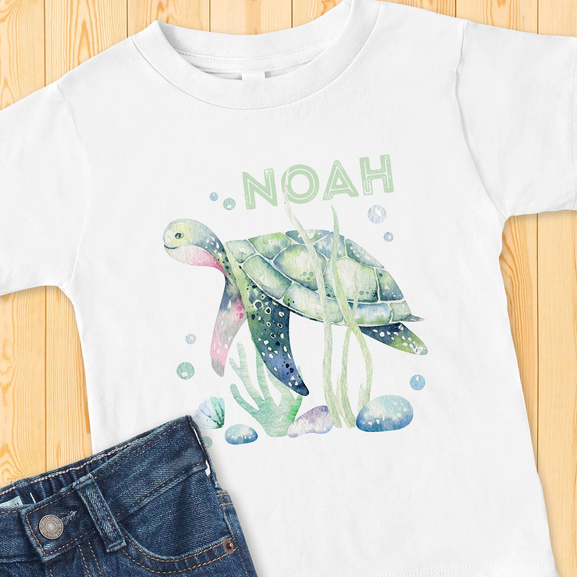 Sea Turtle Personalized Toddler Shirt - Amazing Faith Designs