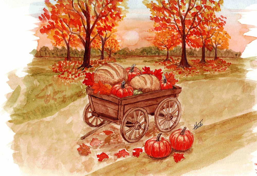 Harvest Path - Sourdough Original Watercolor Painting - Amazing Faith Designs