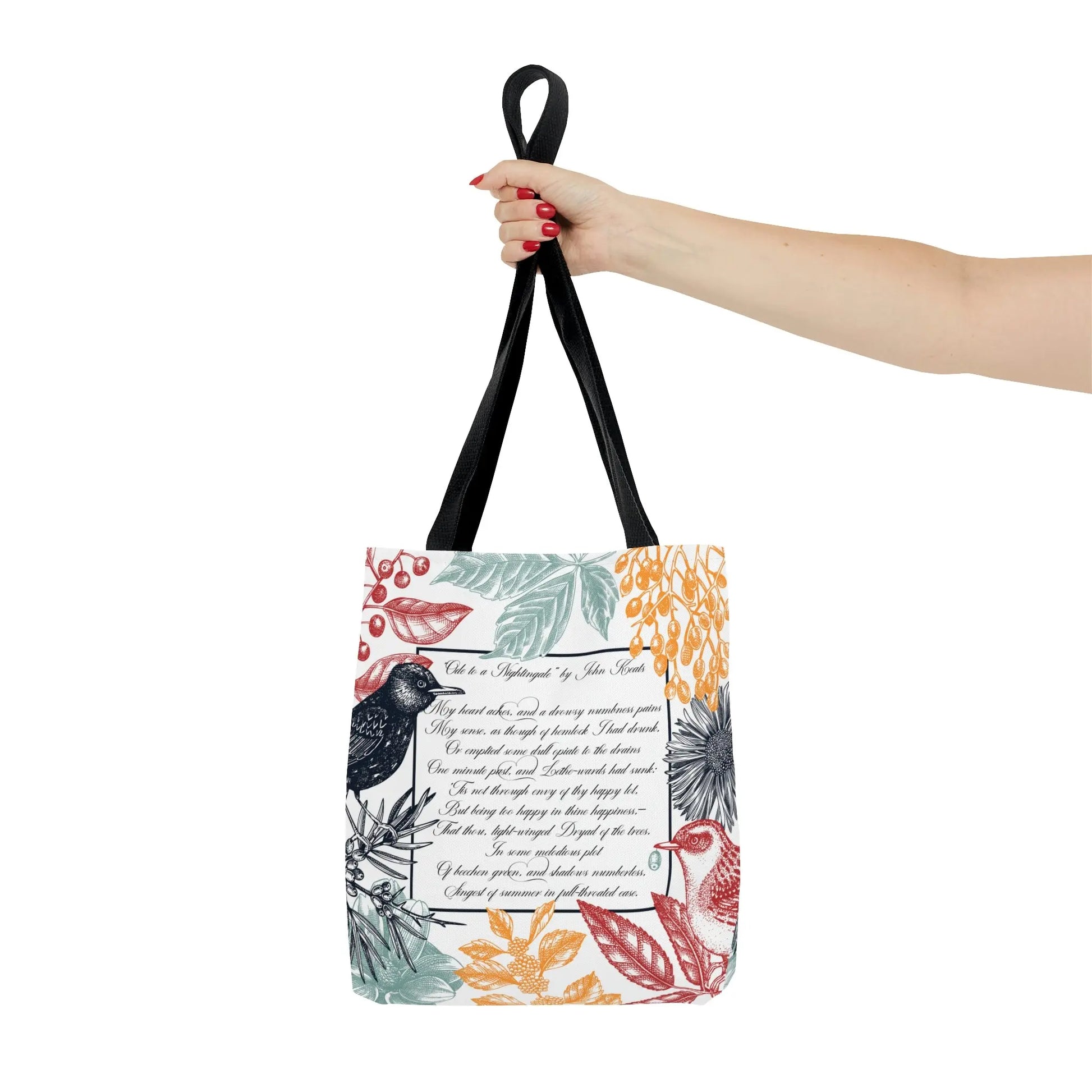 Ode to a Nightingale Tote Bag , Literary Gift, Book Lover Gift Printify