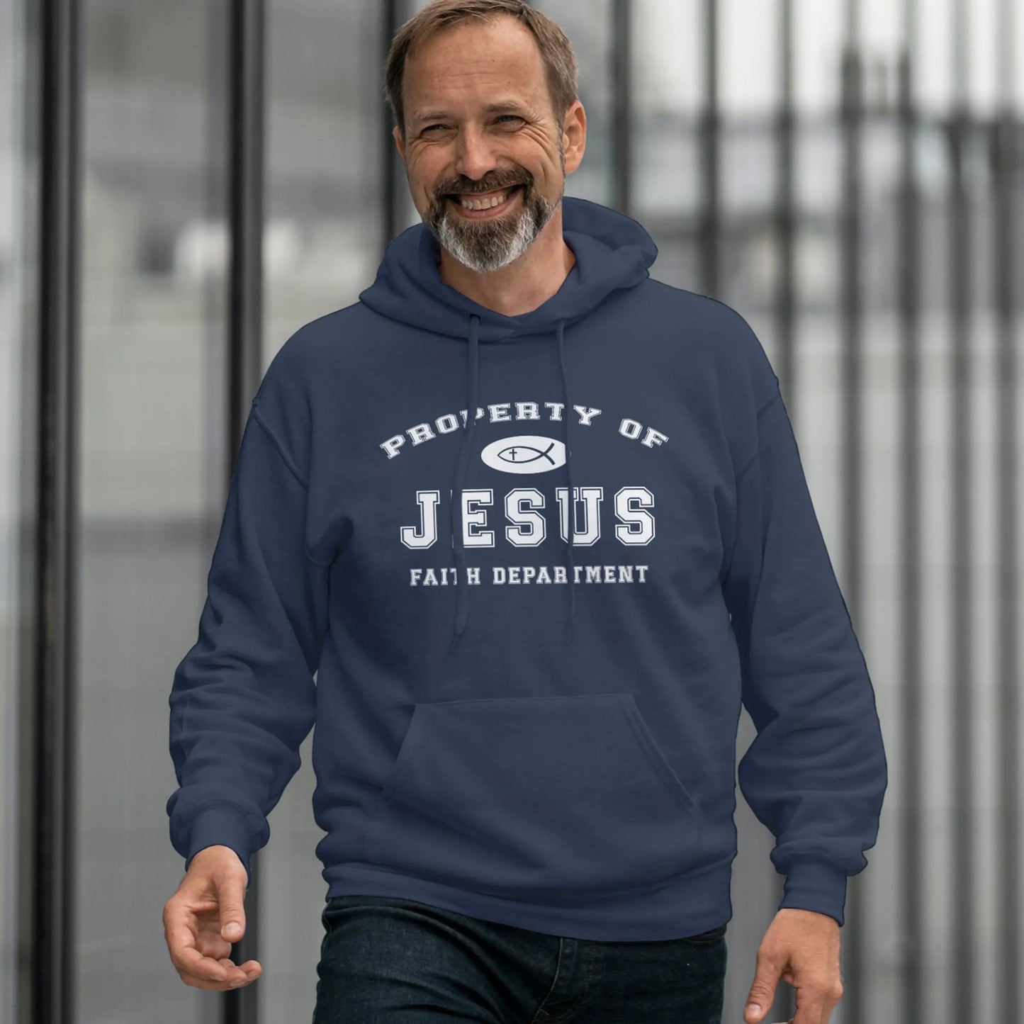 PROPERTY OF JESUS Men's Big and Tall Pullover Hoodie CustomCat