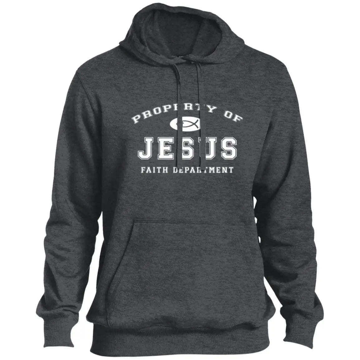 PROPERTY OF JESUS WHITE TST254 Tall Pullover Hoodie CustomCat