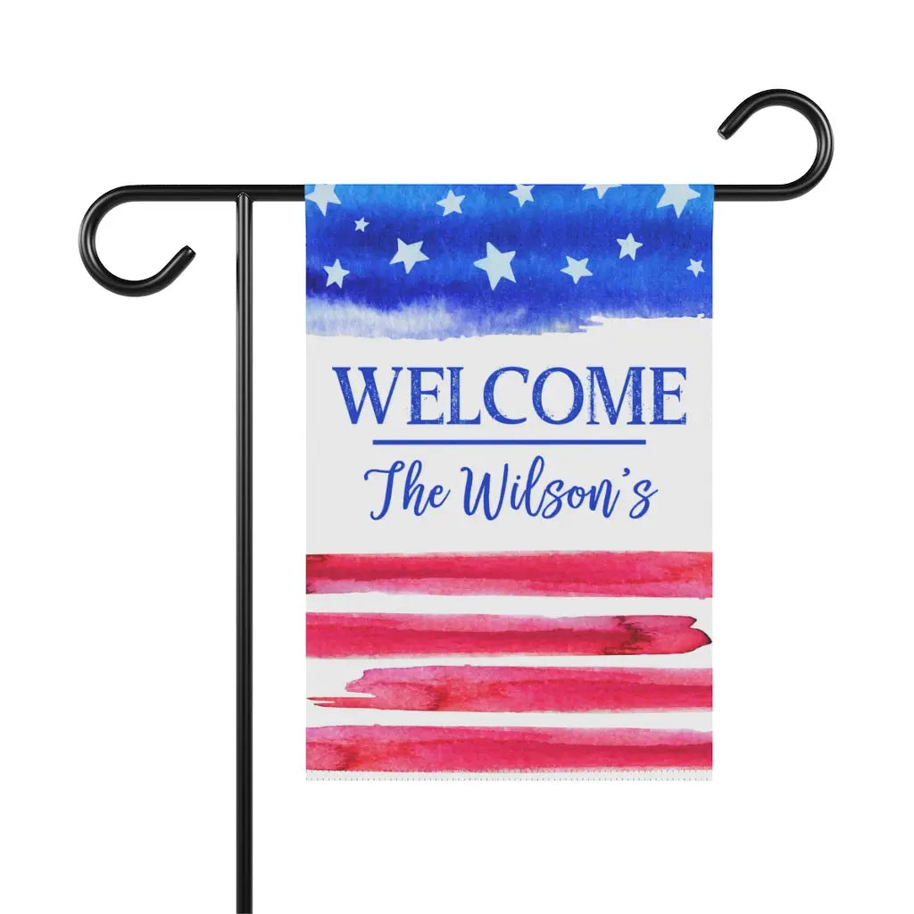 Patriotic Family Personalized Garden Flag | Fourth of July - Amazing Faith Designs