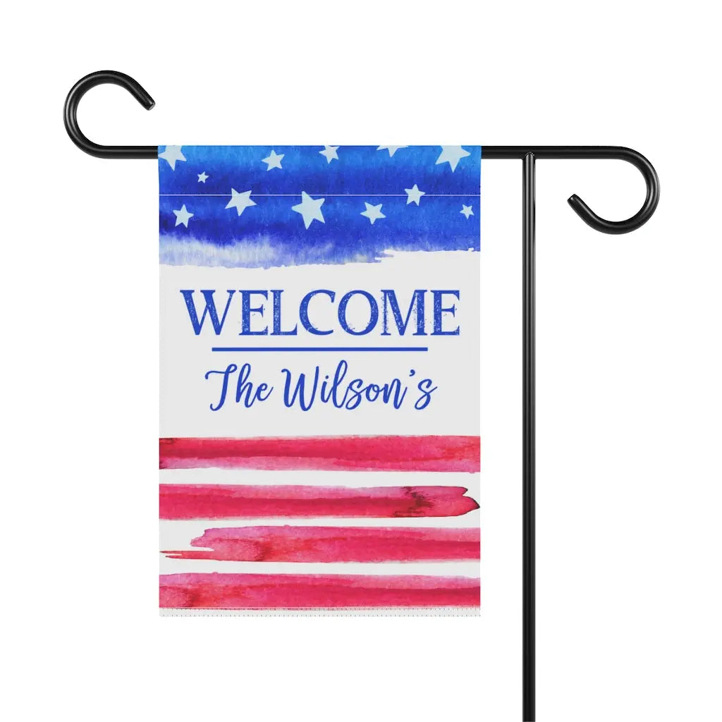 Patriotic Family Personalized Garden Flag | Fourth of July - Amazing Faith Designs