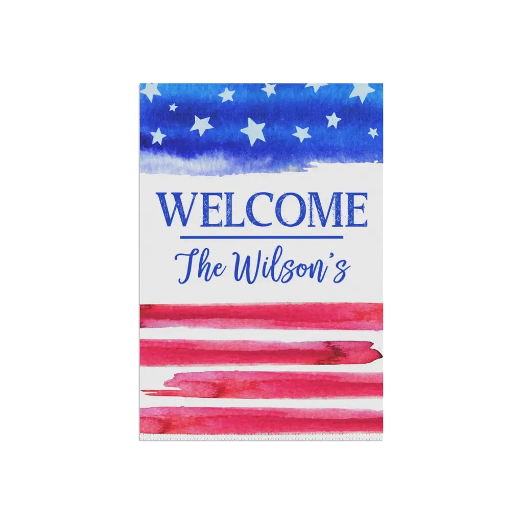 Patriotic Family Personalized Garden Flag | Fourth of July - Amazing Faith Designs