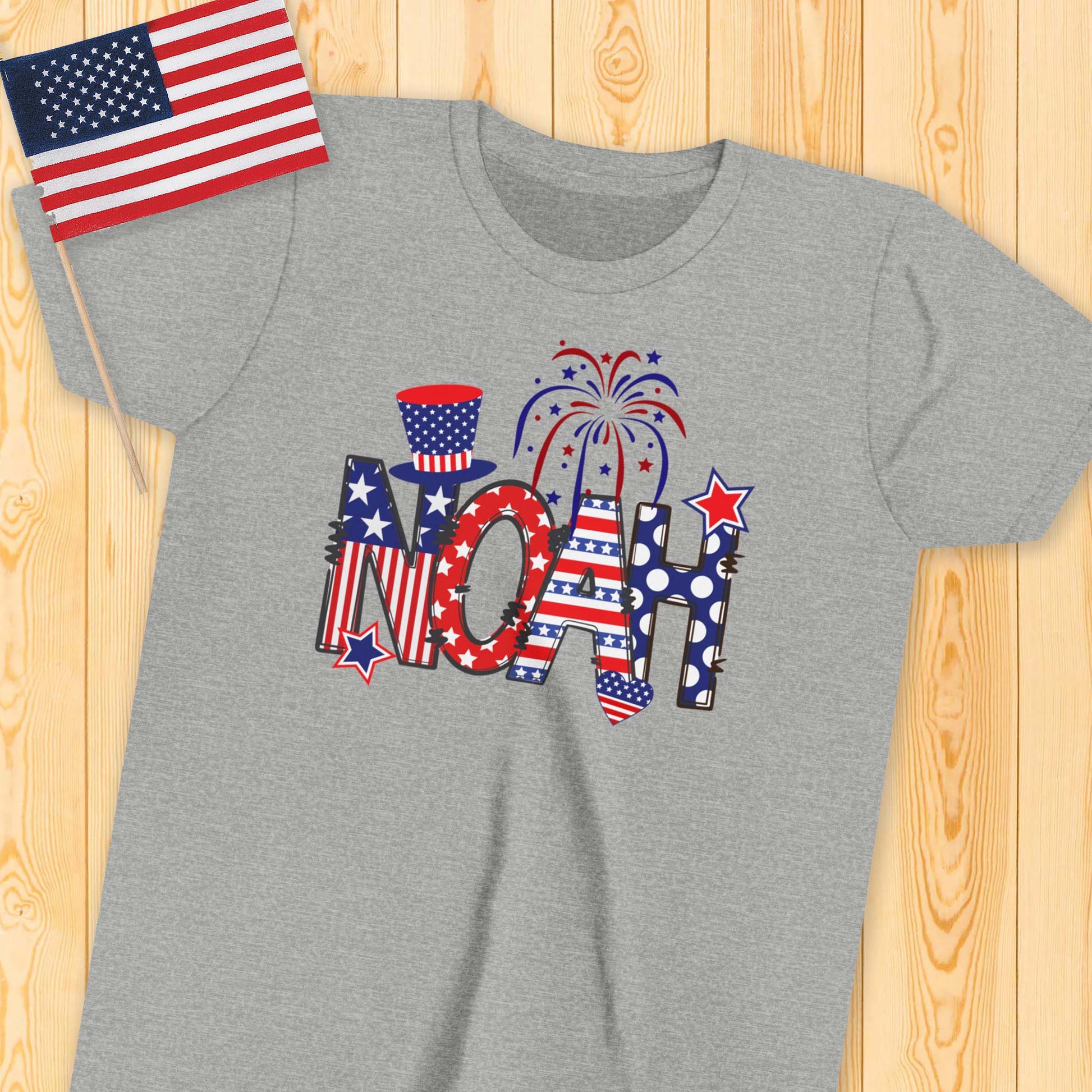 Fourth of July Personalized Youth Shirt - Amazing Faith Designs