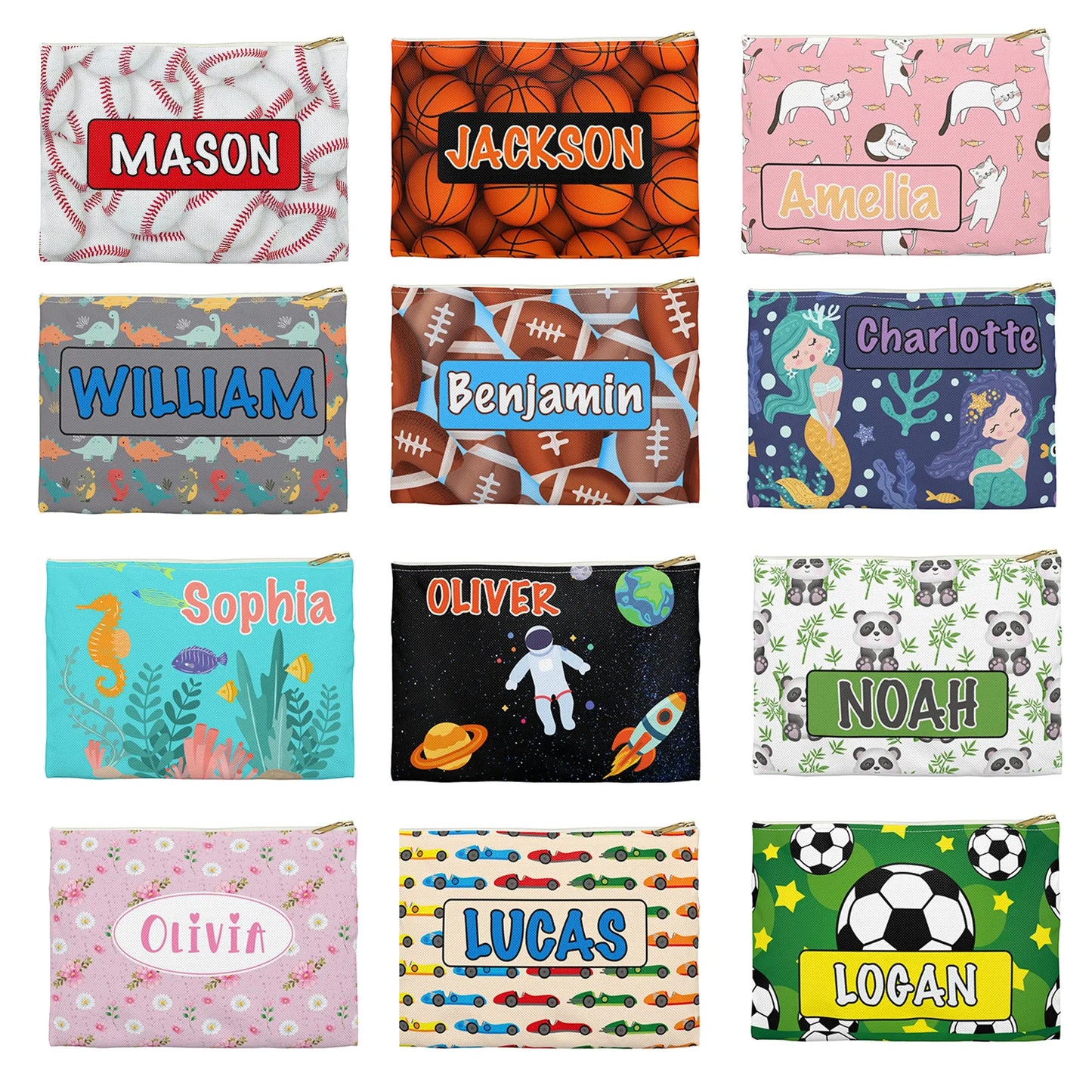 Pencil Case - 12 Designs, Back to School, Personalized Amazing Faith Designs