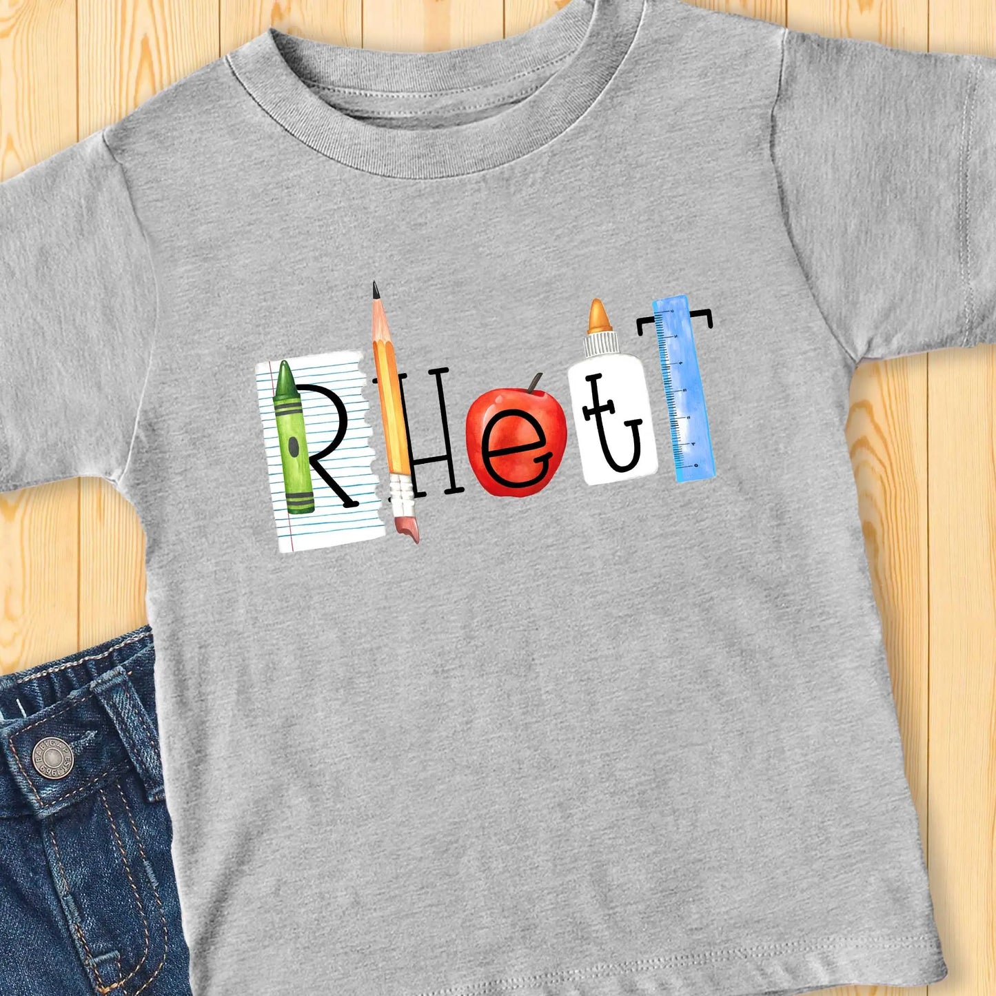 Personalized Back to School Toddler Fine Jersey Tee Awkward Styles