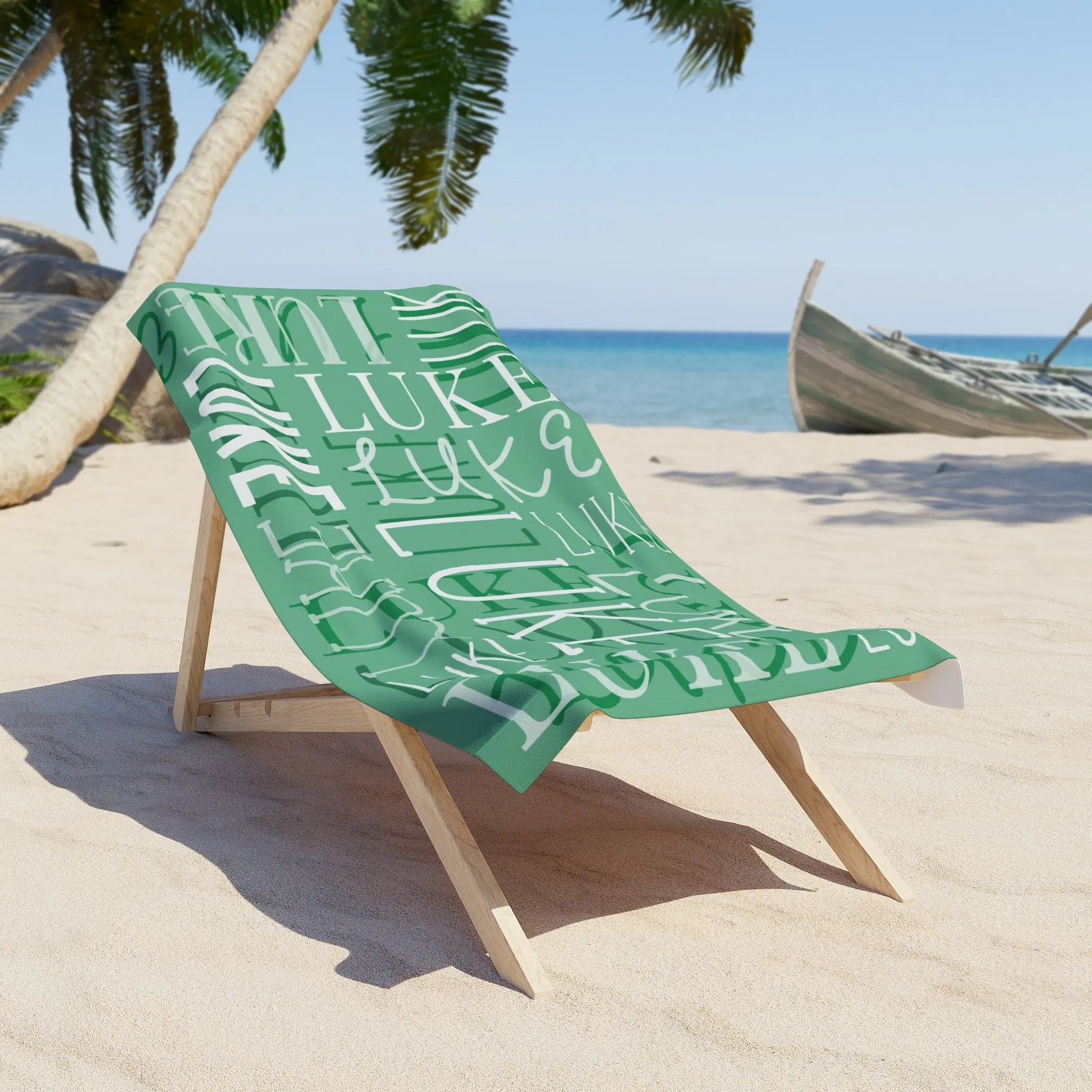 Personalized Beach Towel - 4 colors available Printify