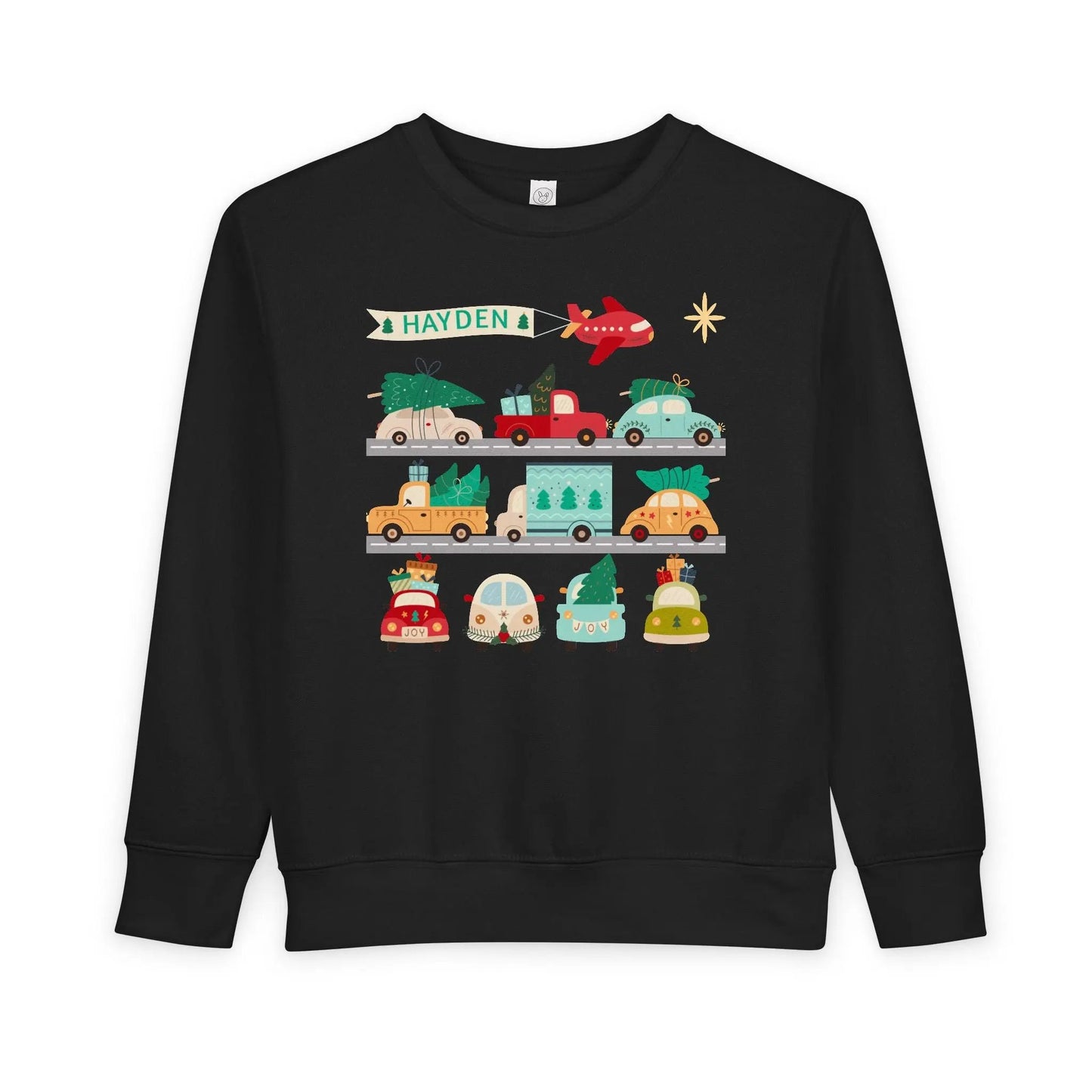 Personalized Christmas Cars Sweatshirt Printify