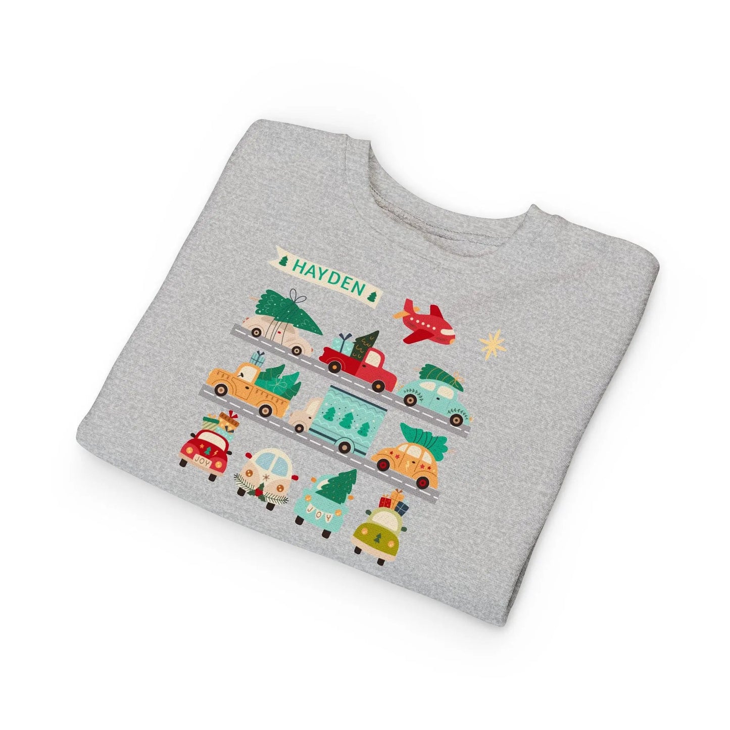 Personalized Christmas Cars Sweatshirt Printify