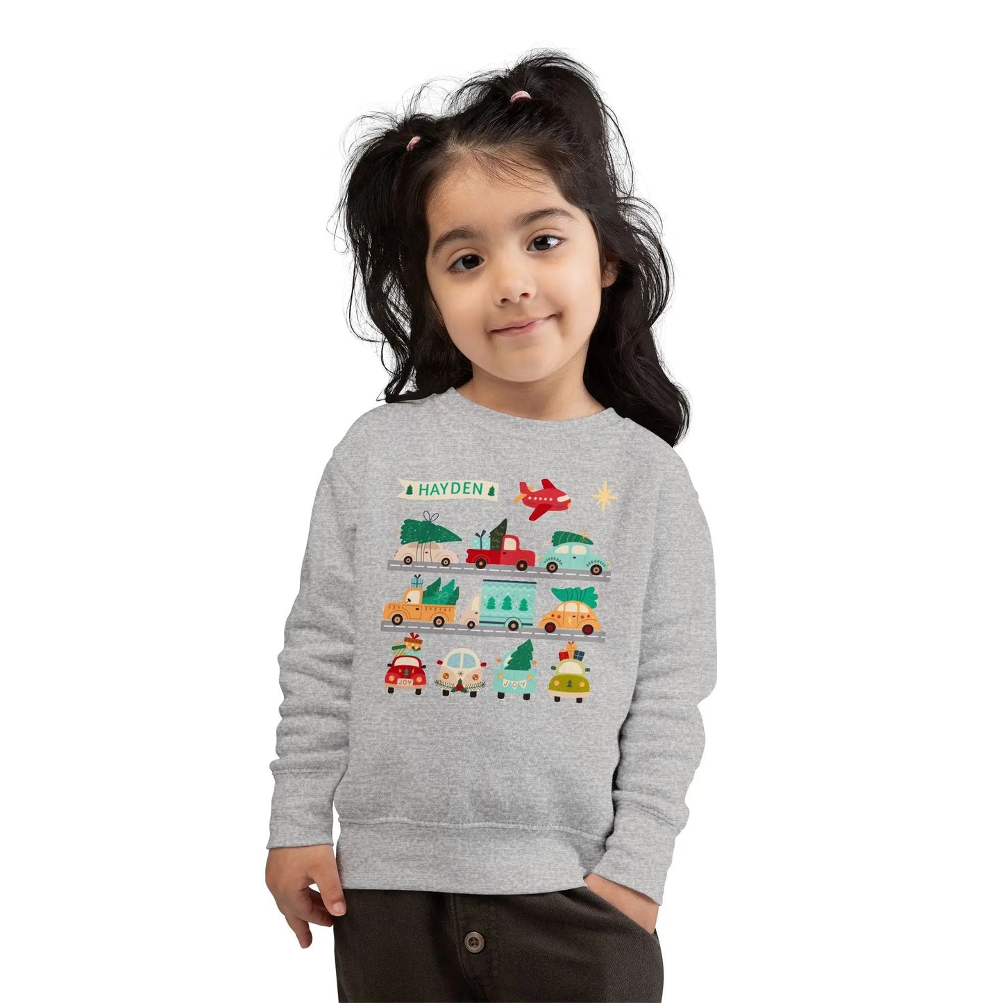 Personalized Christmas Cars Sweatshirt Printify