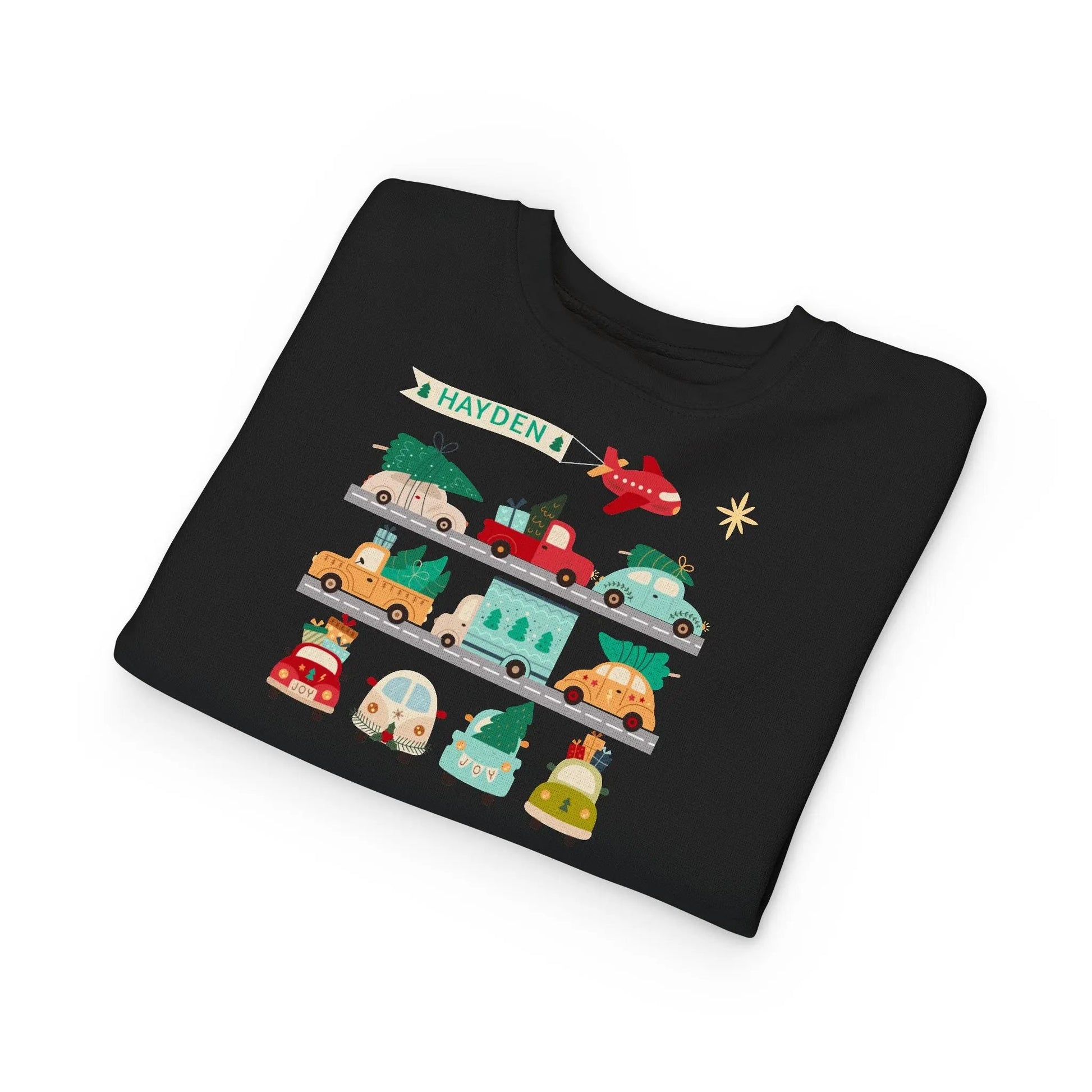 Personalized Christmas Cars Sweatshirt Printify