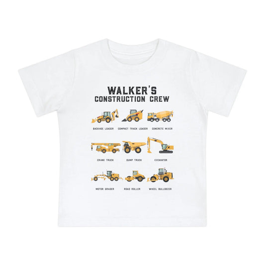 Personalized Construction Crew Baby T-Shirt Printify