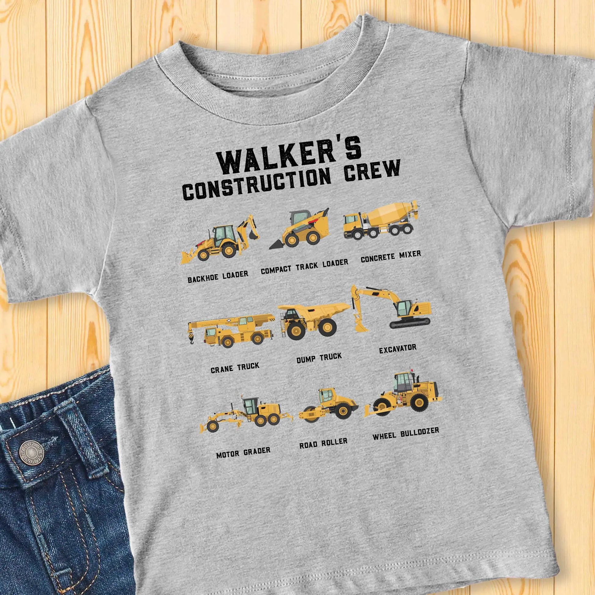 Personalized Construction Crew Baby T-Shirt Printify