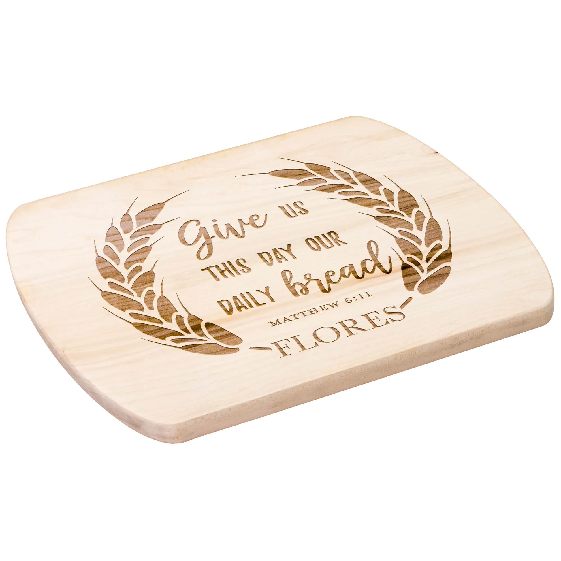 Personalized Daily Bread Scripture Cutting Board teelaunch