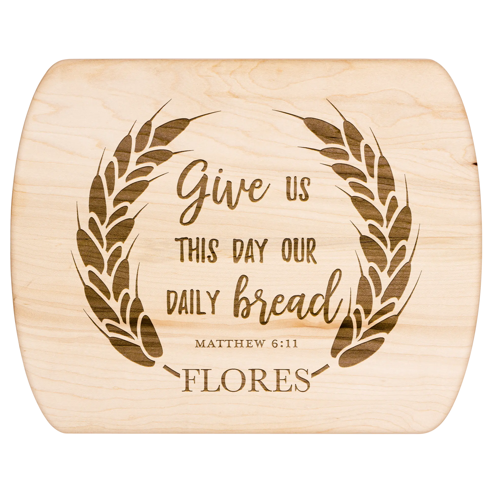 Personalized Daily Bread Scripture Cutting Board teelaunch