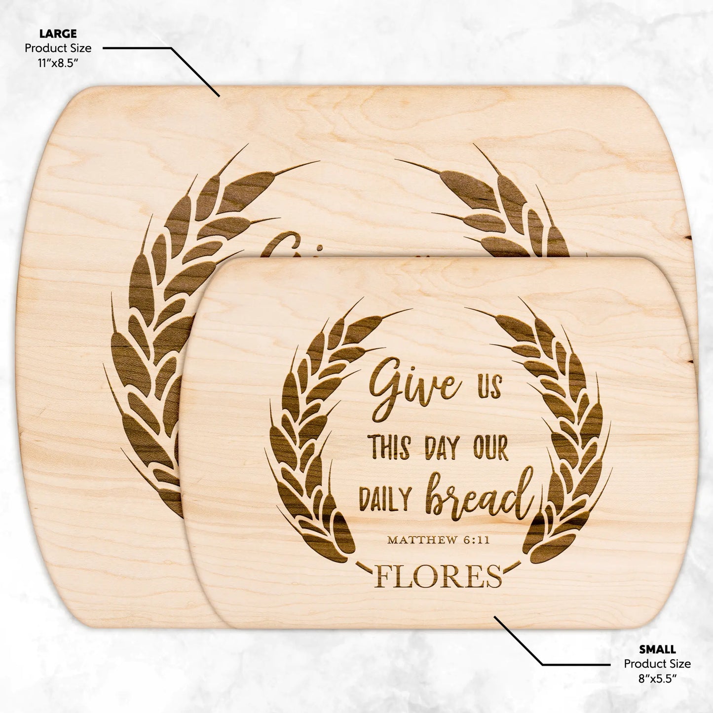 Personalized Daily Bread Scripture Cutting Board teelaunch