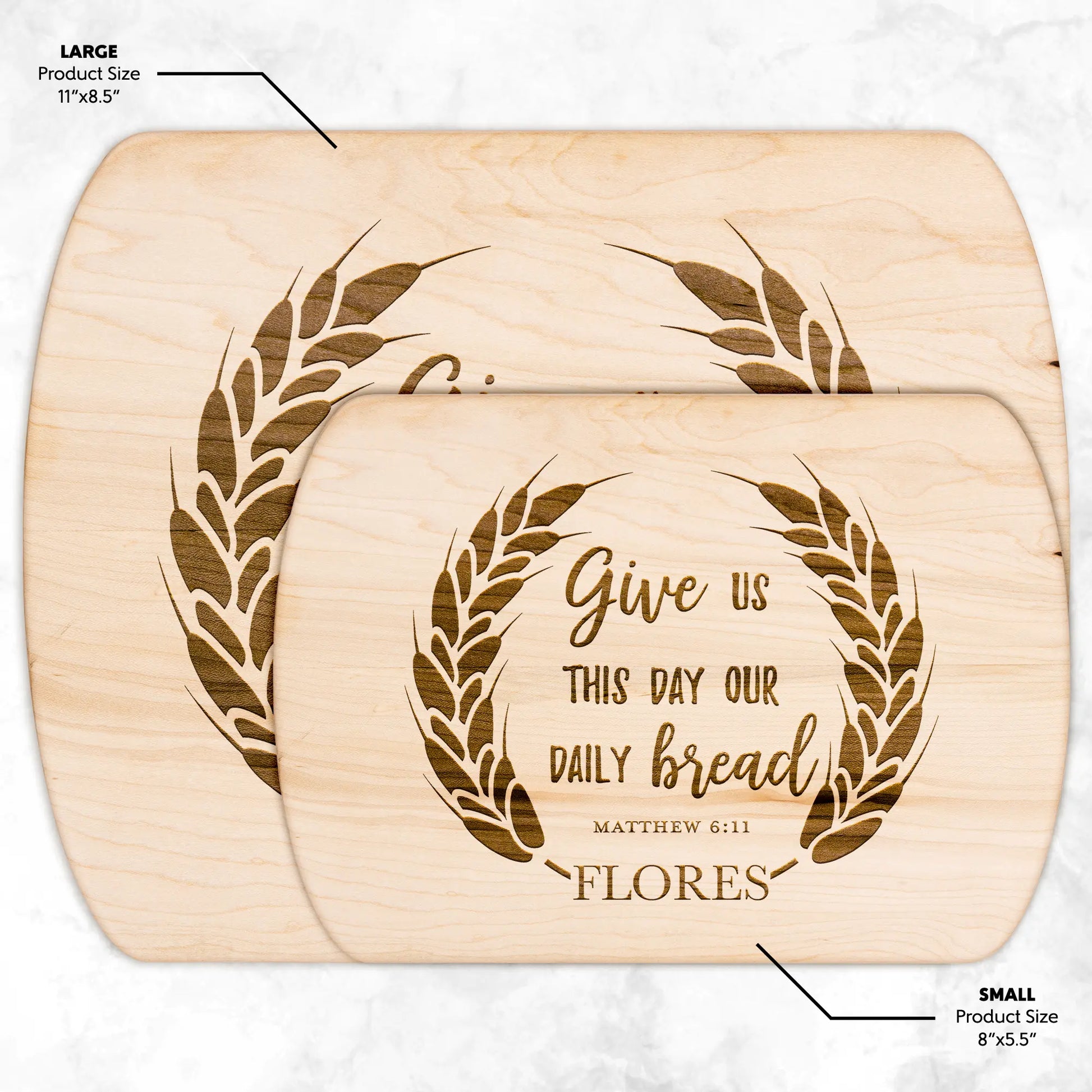 Personalized Daily Bread Scripture Cutting Board teelaunch