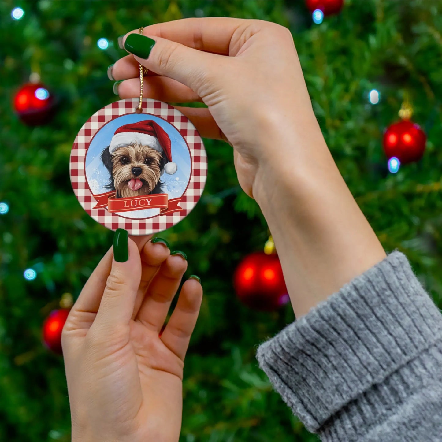 Personalized Dog Christmas Ornament Printify