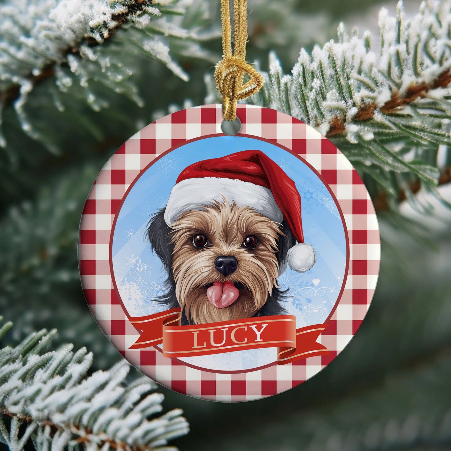 Personalized Dog Christmas Ornament Printify