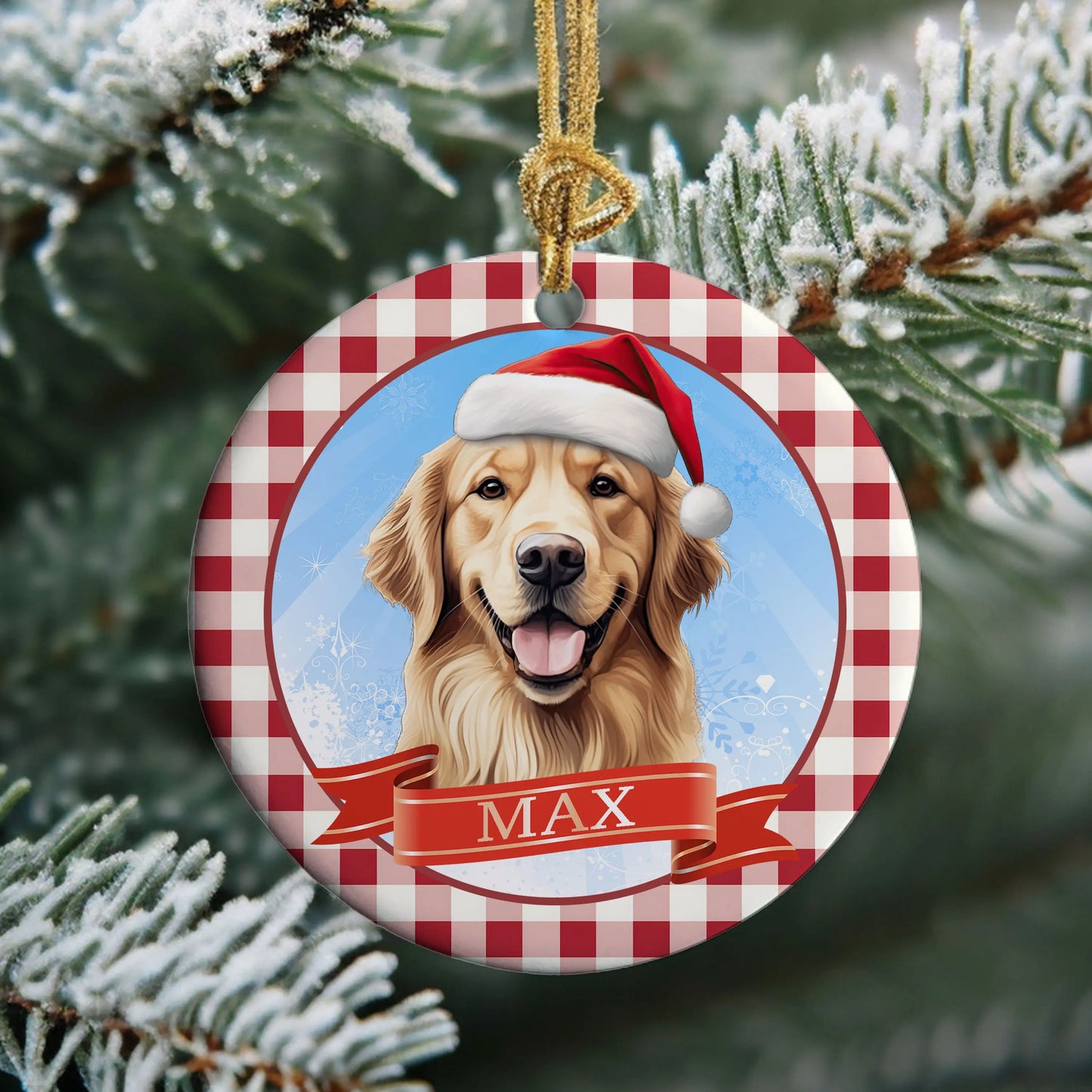 Personalized Dog Christmas Ornament Printify