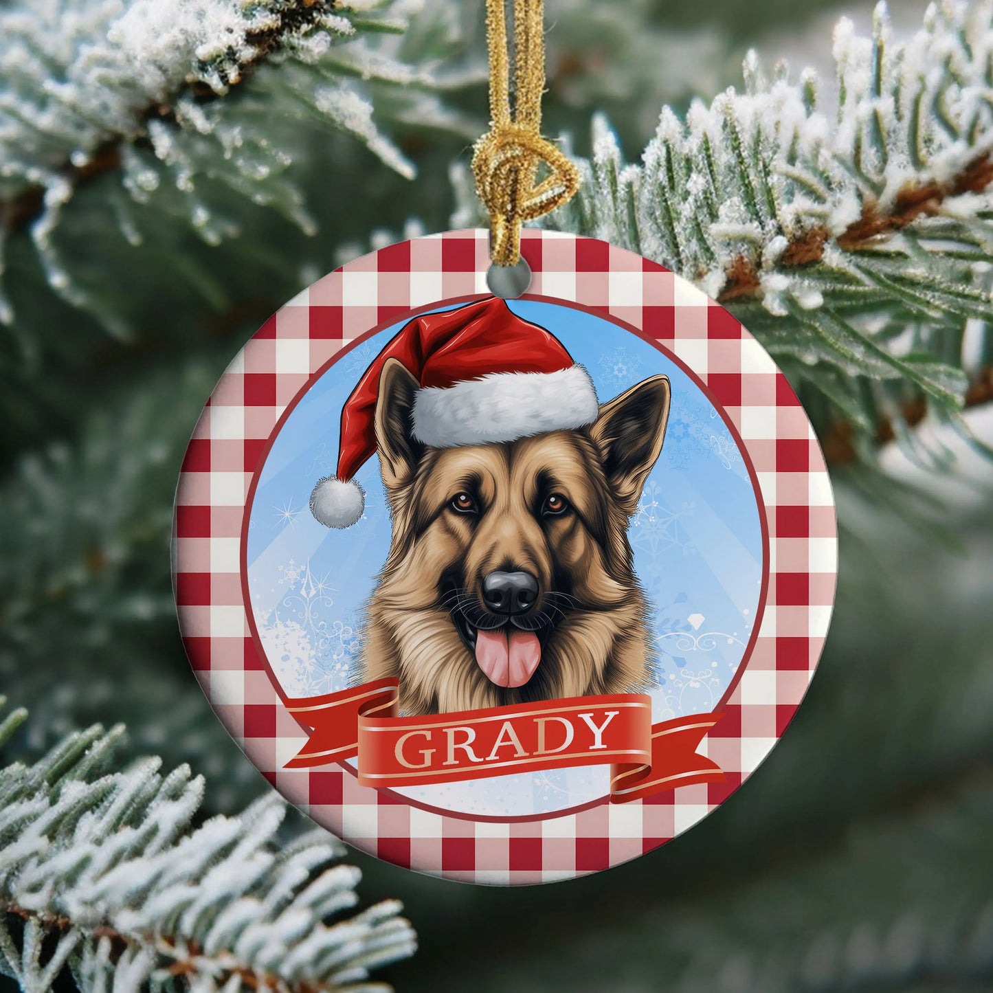 Personalized Dog Christmas Ornament Printify