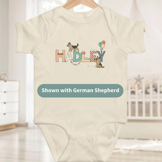 Personalized Dogs Baby One Piece Amazing Faith Designs