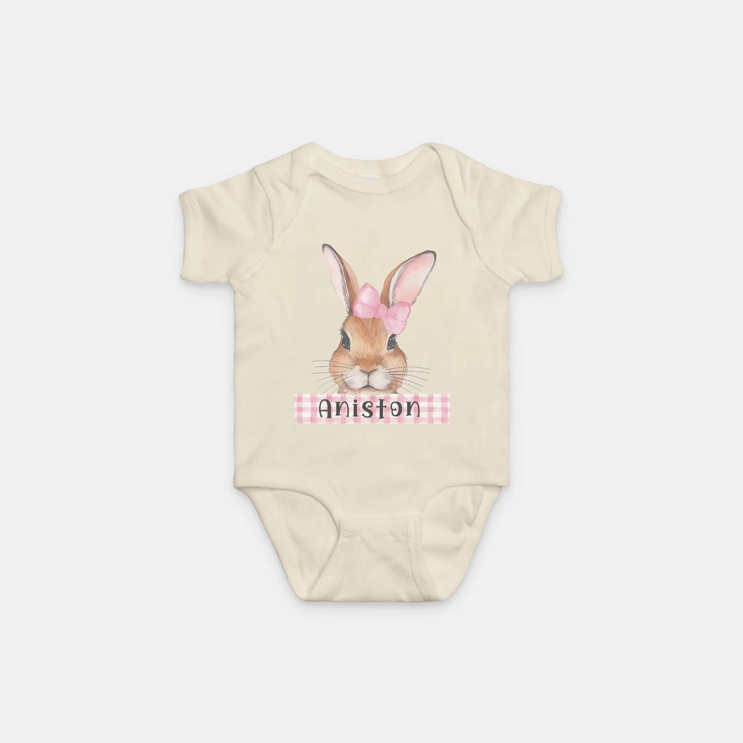 Personalized Easter Bunny Baby One Piece Amazing Faith Designs