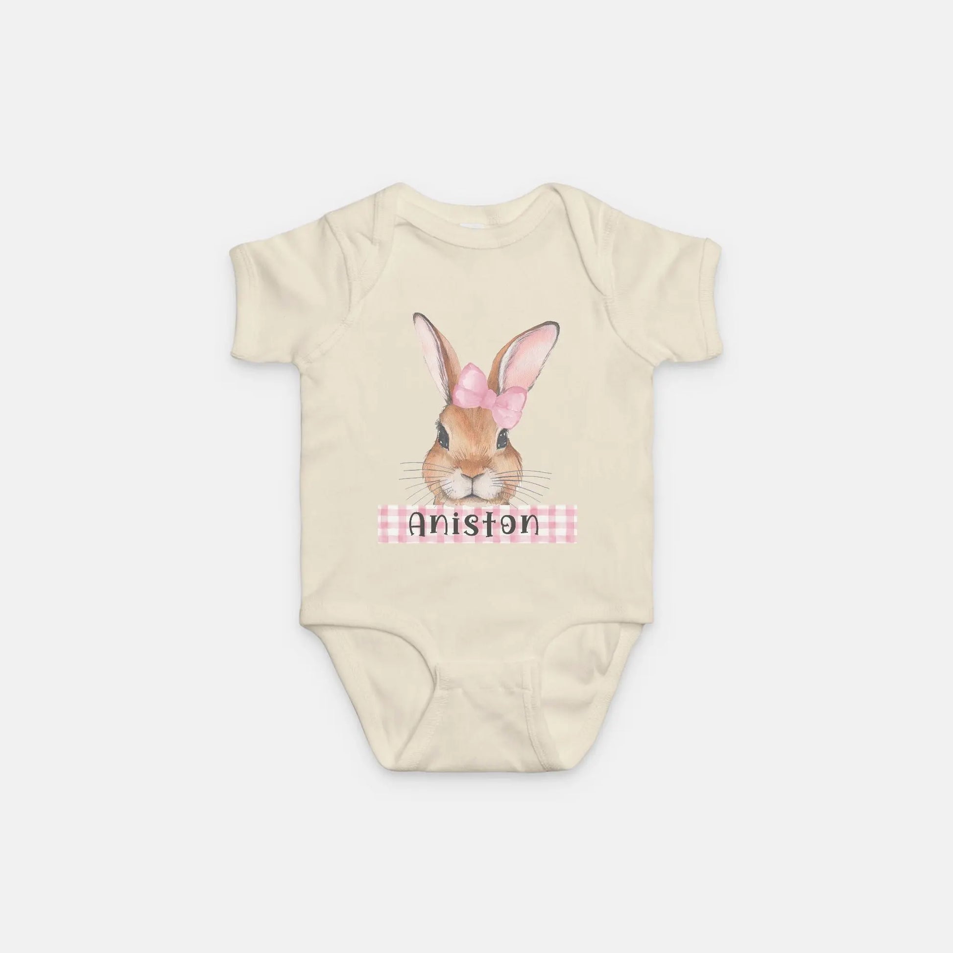 Personalized Easter Bunny Baby One Piece Amazing Faith Designs