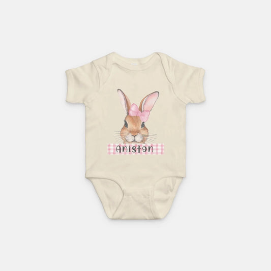 Personalized Easter Bunny Baby One Piece Amazing Faith Designs