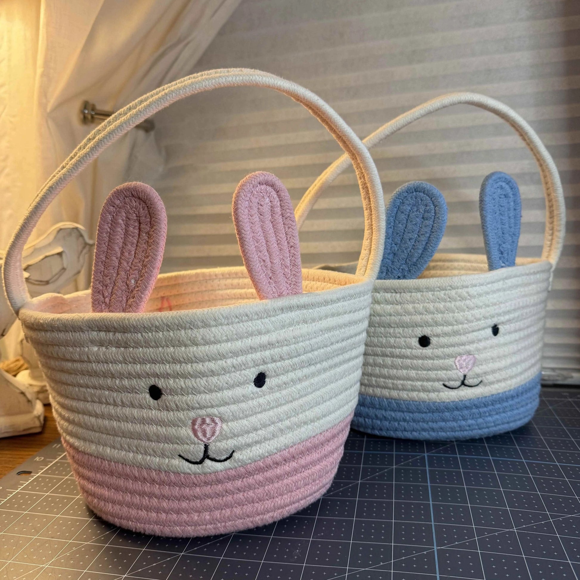 Personalized Easter Bunny Rope Basket Amazing Faith Designs