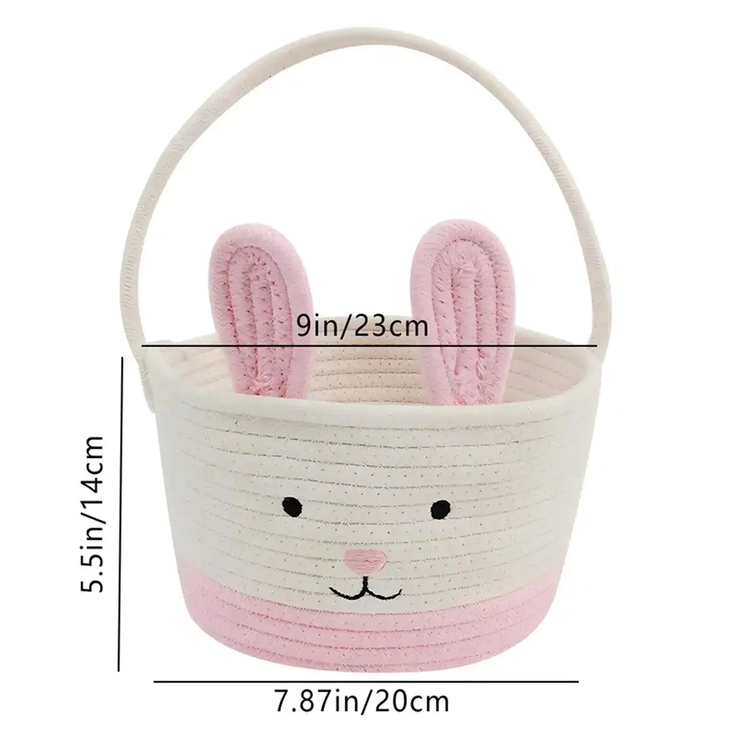 Personalized Easter Bunny Rope Basket Amazing Faith Designs