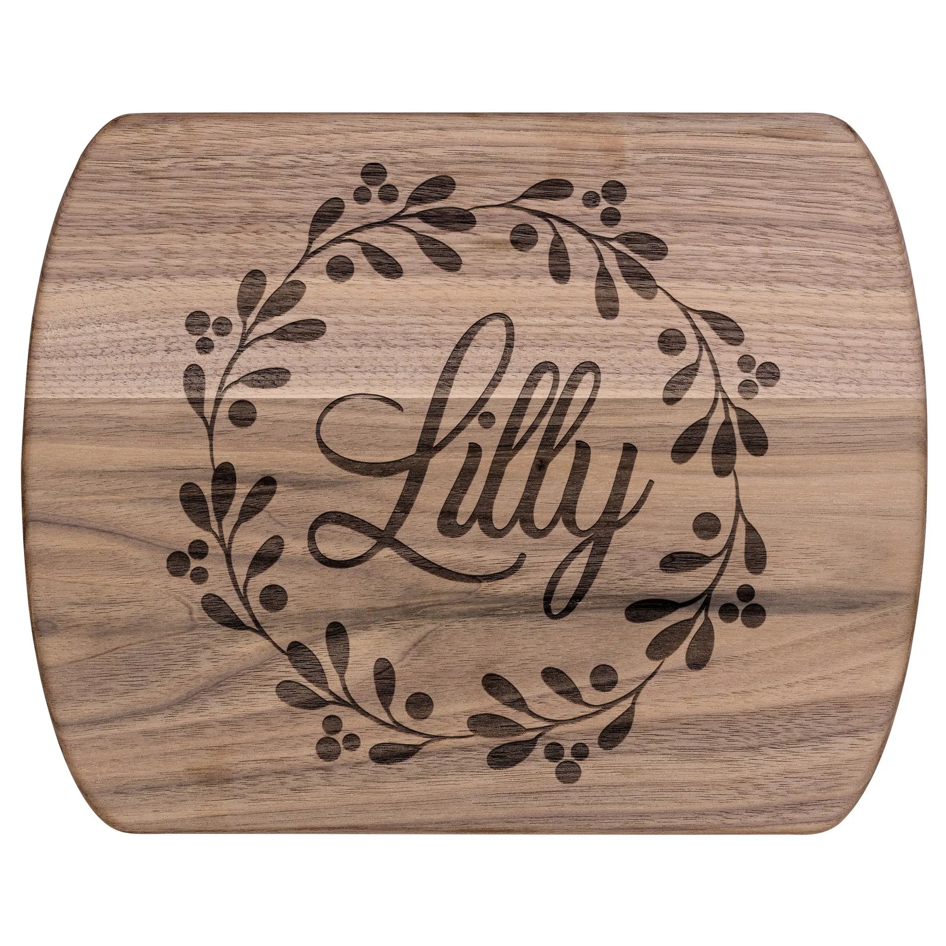 Personalized Floral Wreath Cutting Board teelaunch
