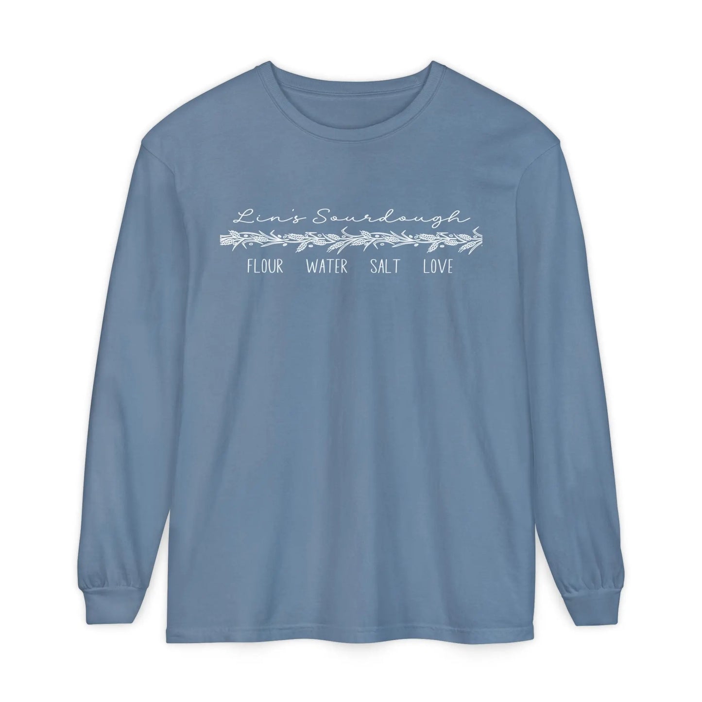 Personalized Flour Water Salt Love Sourdough Long Sleeve T-Shirt Printify